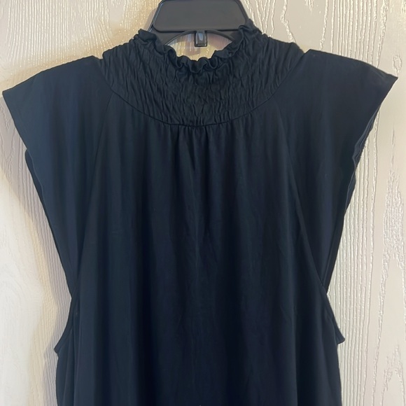 Theory Black Sleeveless Mini Dress. Size L - Picture 8 of 9